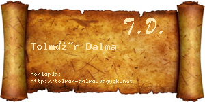 Tolmár Dalma névjegykártya